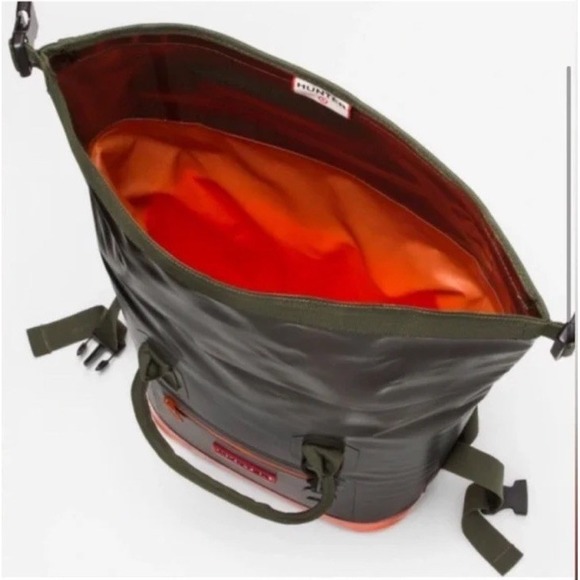 Hunter Target Roll Top Cooler Backpack Olive Green  Orange 20th Anniversary EUC - Picture 10 of 11